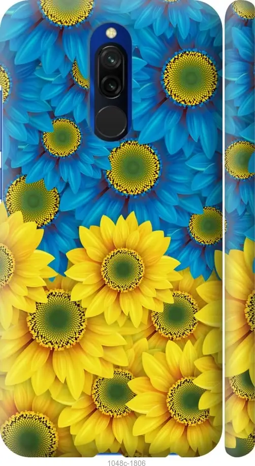 

Чехол на Xiaomi Redmi 8 с картинкой / для Ксяоми, сяоми, ксиоми редми 8 с принтом Жёлто-голубые цветы, Желтый
