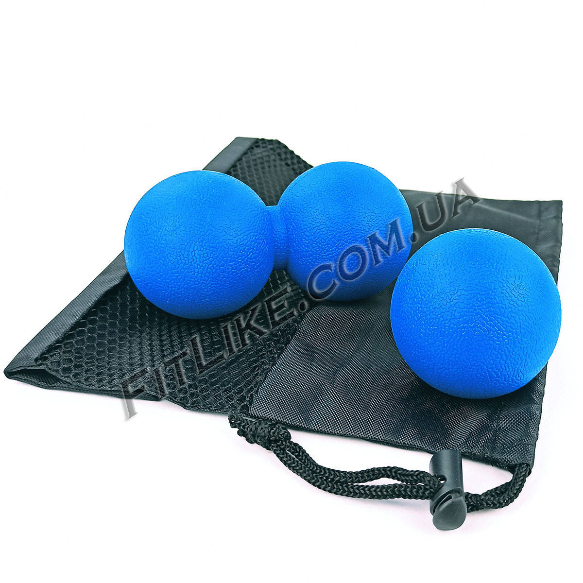 

Набор 2 в 1 массажных структурных мячей Set Structural Balls для миофасциального релиза (плотный каучуковый) Синий