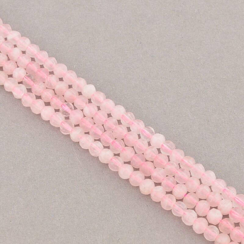 

Нитка Розовый кварц 39 см 4 мм (Без замка)