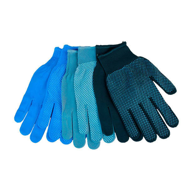 

Перчатки стрейчевый с мелкой ПВХ-точкой, синие (12пар/уп), Синий