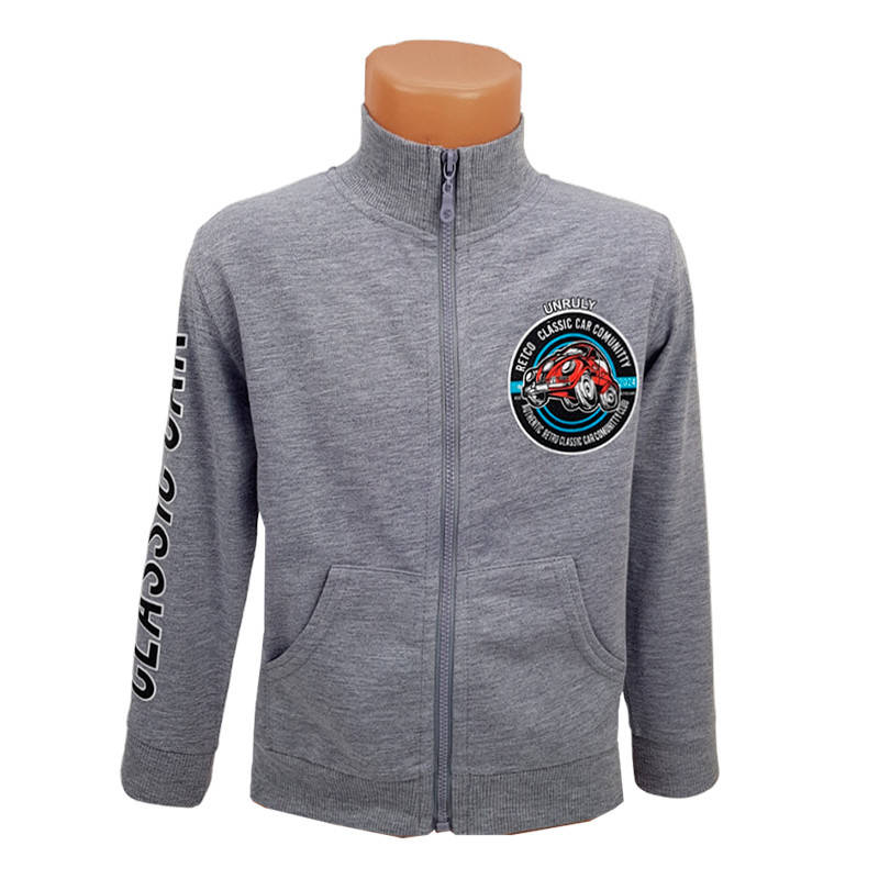 

Кофта спортивная для мальчика, на молнии 92-110(2-5л.) арт.5752 серая