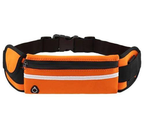 

Спортивная сумка на пояс RunningBag для бега с карманом на бутылку Оранжевый