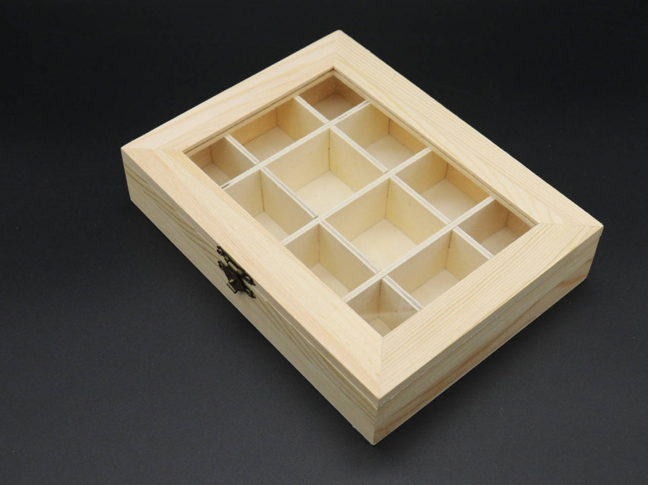 

Шкатулка-органайзер для декупажа с замком и петлями. 15х20х4см