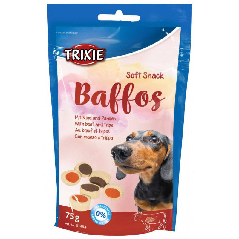 

Trixie Soft Snack Baffos лакомство для мини собак и щенков говядина и рубц - 75 г