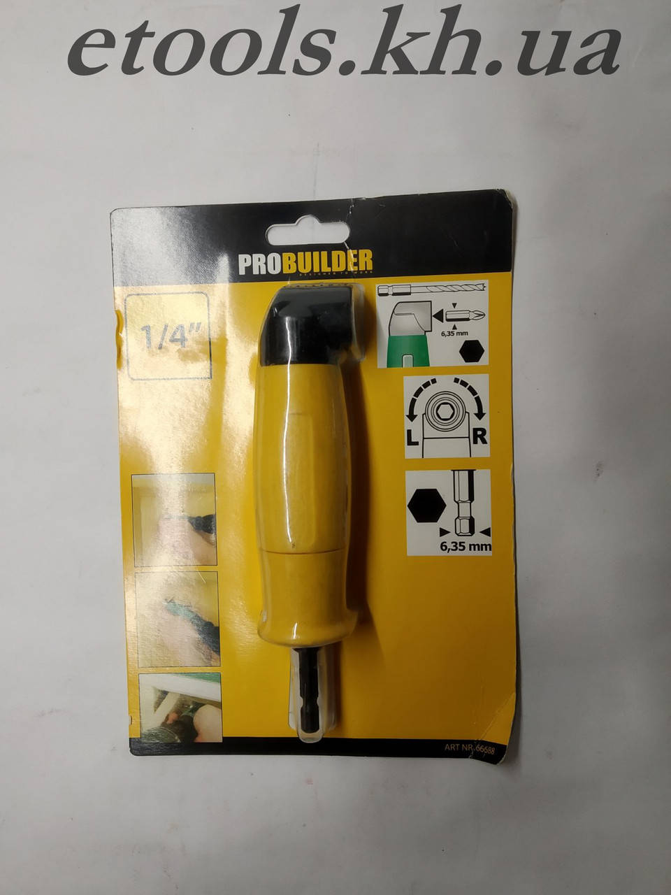 

Угловой адаптер для бит под шуруповерт 1/4 PROBUILDER