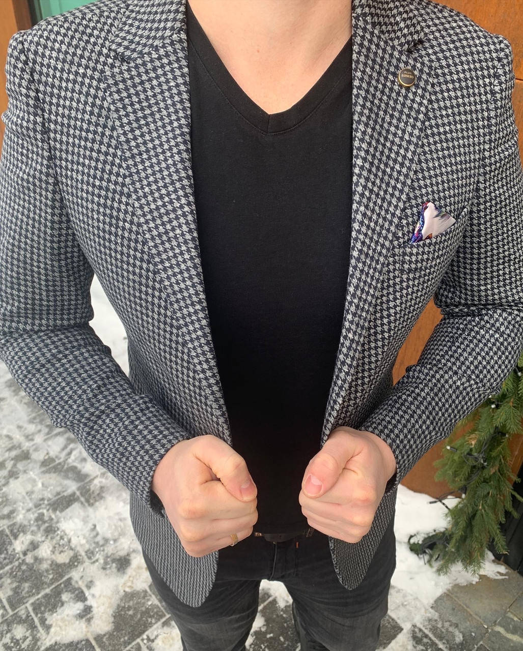 

Піджак чоловічий сірий стрейчевий