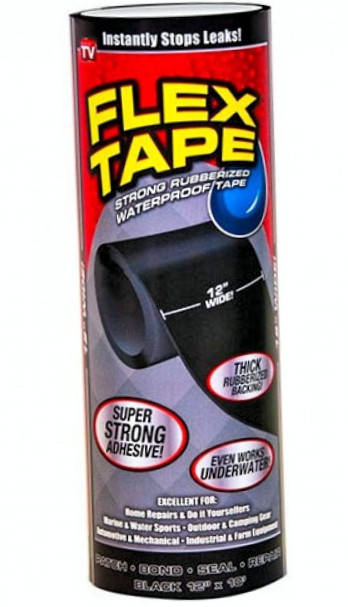 

Лента скотч Flex Tape 30 х 150 см клейкая прочная водонепроницаемая изоляционная, Черный