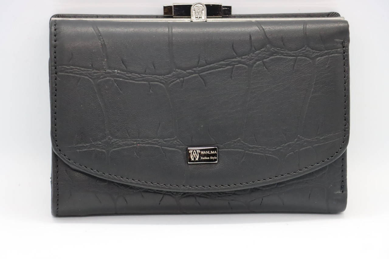 

Женский кожаный кошелёк Wanlima 72042410473a1 Black, Черный
