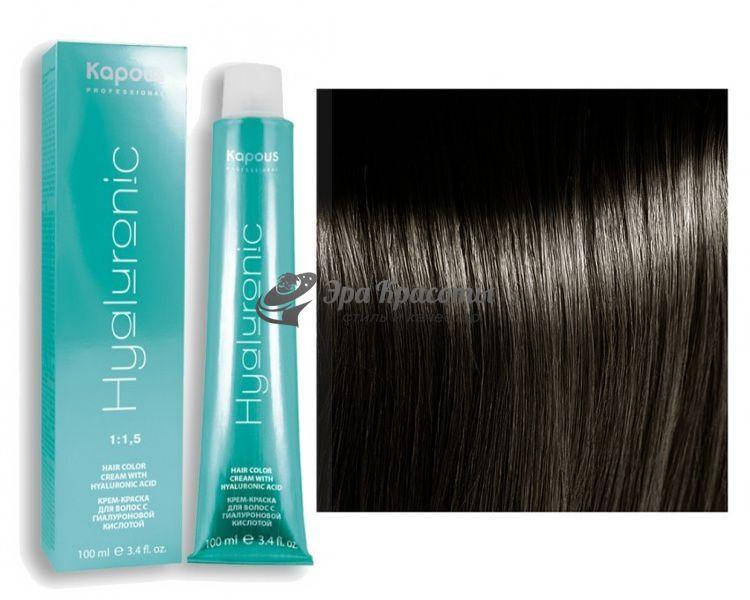 

Стойкая краска для волос с гиалуроновой кислотой 6.00 Темный блондин интенсивный Kapous, 100 мл