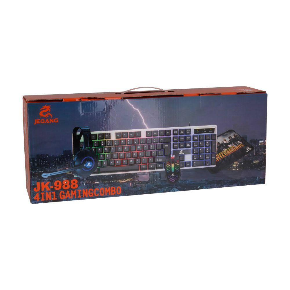 

Игровой Комплект для ПК 4в1 (Клавиатура, Мышь, Наушники, Коврик) JEQANG JK-988