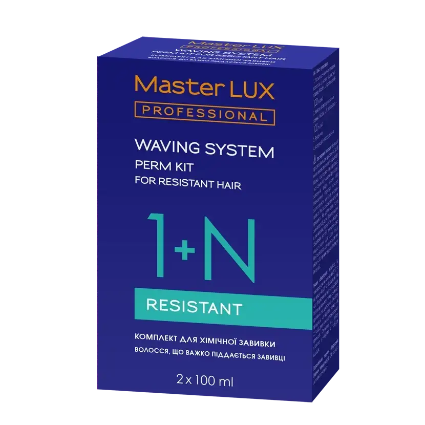 

КОМПЛЕКТ ДЛЯ ХИМИЧЕСКОЙ ЗАВИВКИ ТРУДНО ПОДДАЮЩИХСЯ ВОЛОС MASTER LUX PROFESSIONAL
