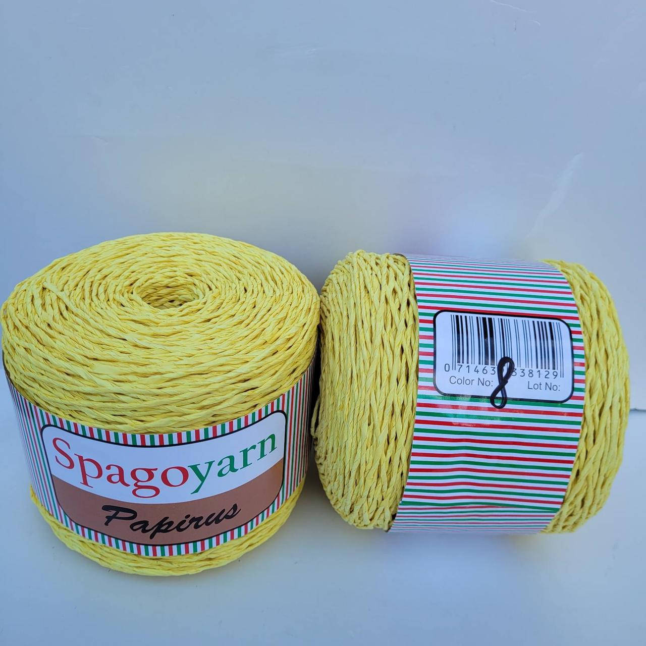 

Пряжа рафия Spagoyarn Papirus 100 % целюлоза