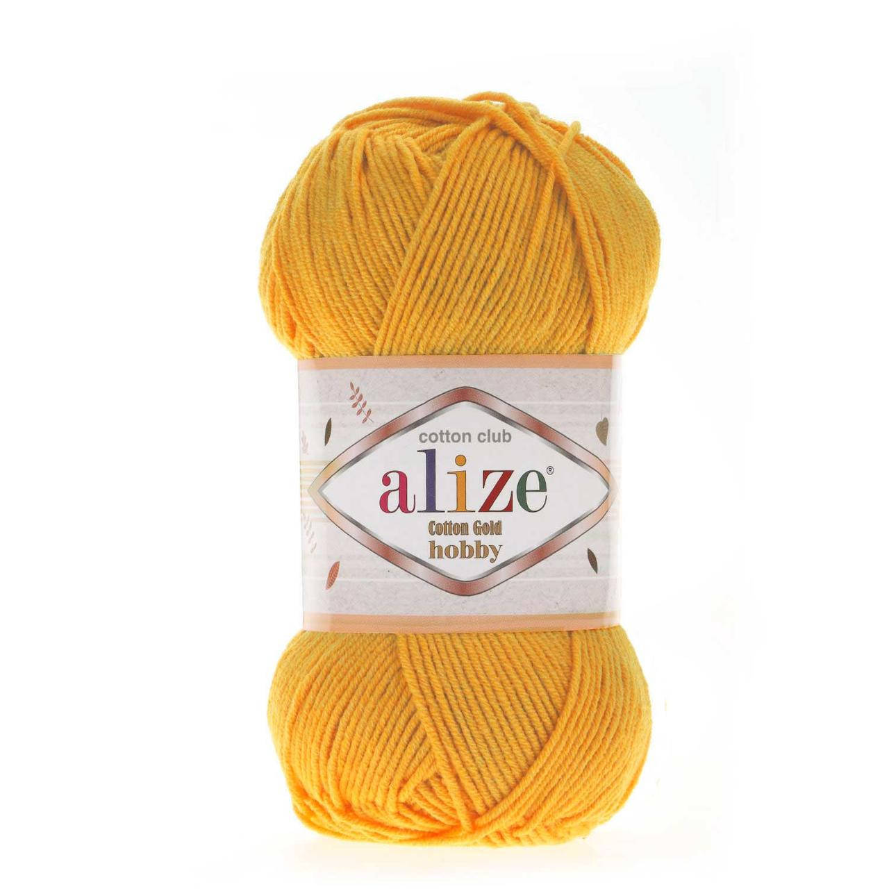 

Alize Cotton Gold Hobby (Ализе Котон Голд Хобби) № 02 шафран (Пряжа хлопок, нитки для вязания)