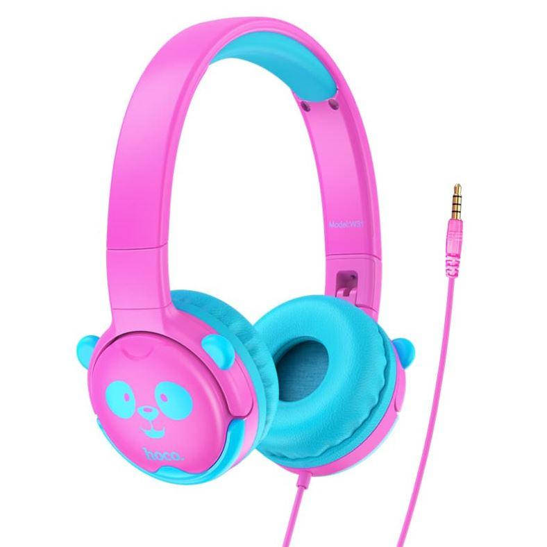 

Детские наушники Hoco W31 Childrens headphones розово-голубой