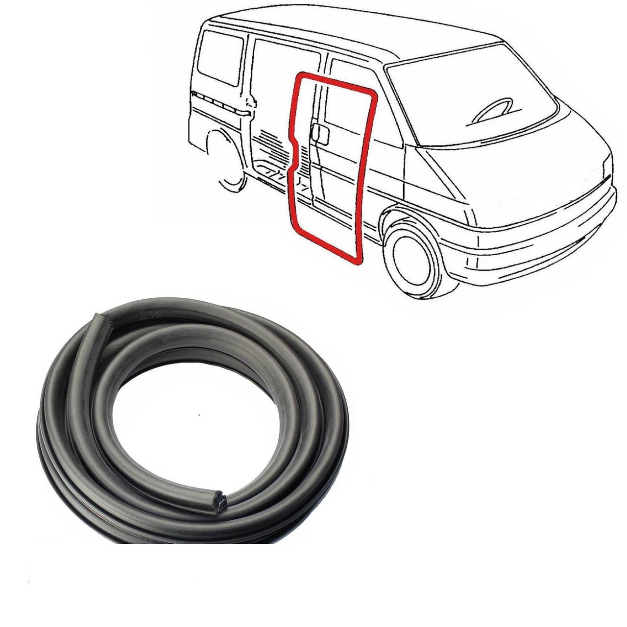 

Уплотнитель боковой сдвижной двери Fiat Doblo 2006-