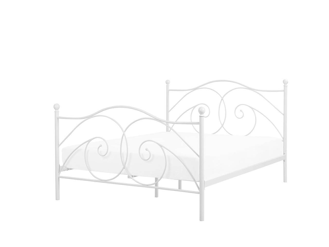 

Кровать металлическая 140 x 200 см белый DINARD
