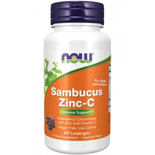 

Now Sambucus Цинк+Витамин С, 60 шт