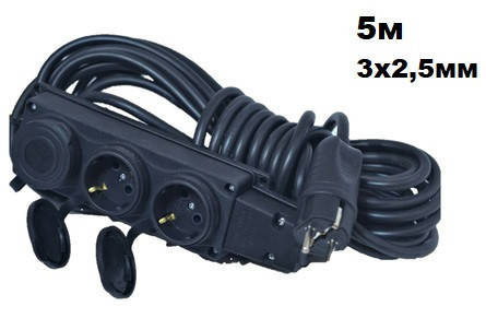 

Удлинитель-переноска колодка-вилка Феникс 5м 3х2,5мм ПРК5-5зк