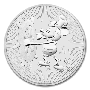 

Серебряная монета 1oz Пароходик Вилли Дисней 2 доллара 2017 Ниуэ