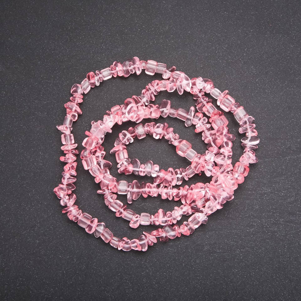 

Бусины на леске Хрусталь тонированный крошка d-6(+-)мм L-80см