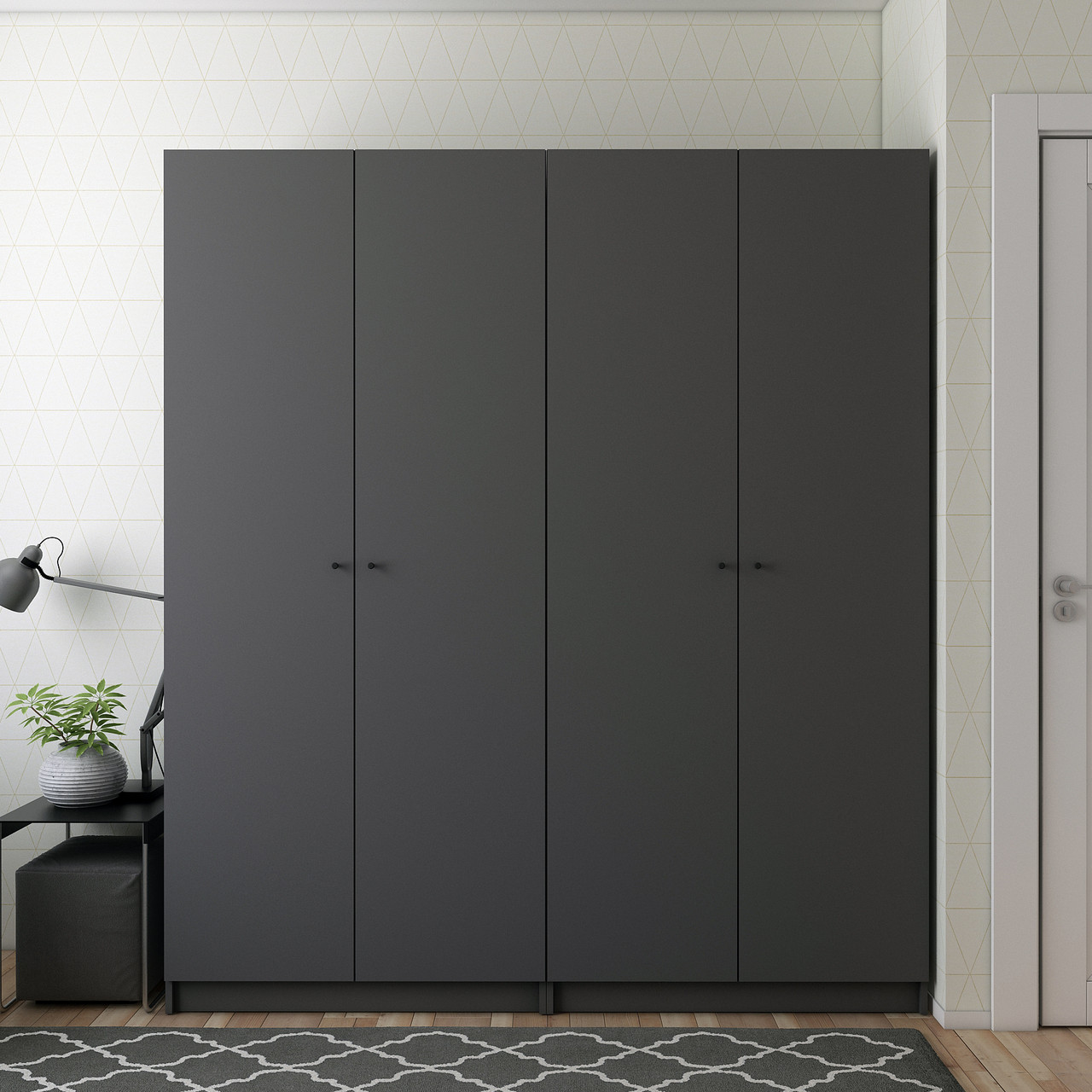 Шафа для одягу комплект Промо Графіт Графіт 2+2 ДСП 180х48х204 (42005068) 2