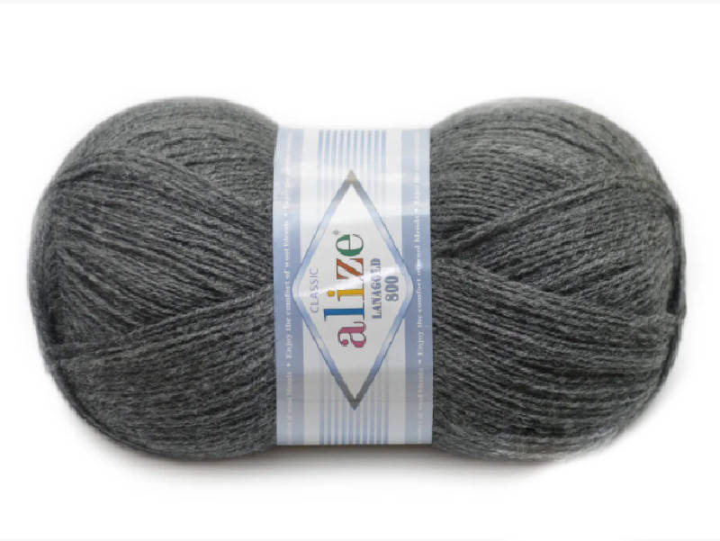 

Alize LanaGold 800, Средне-серый меланж №182