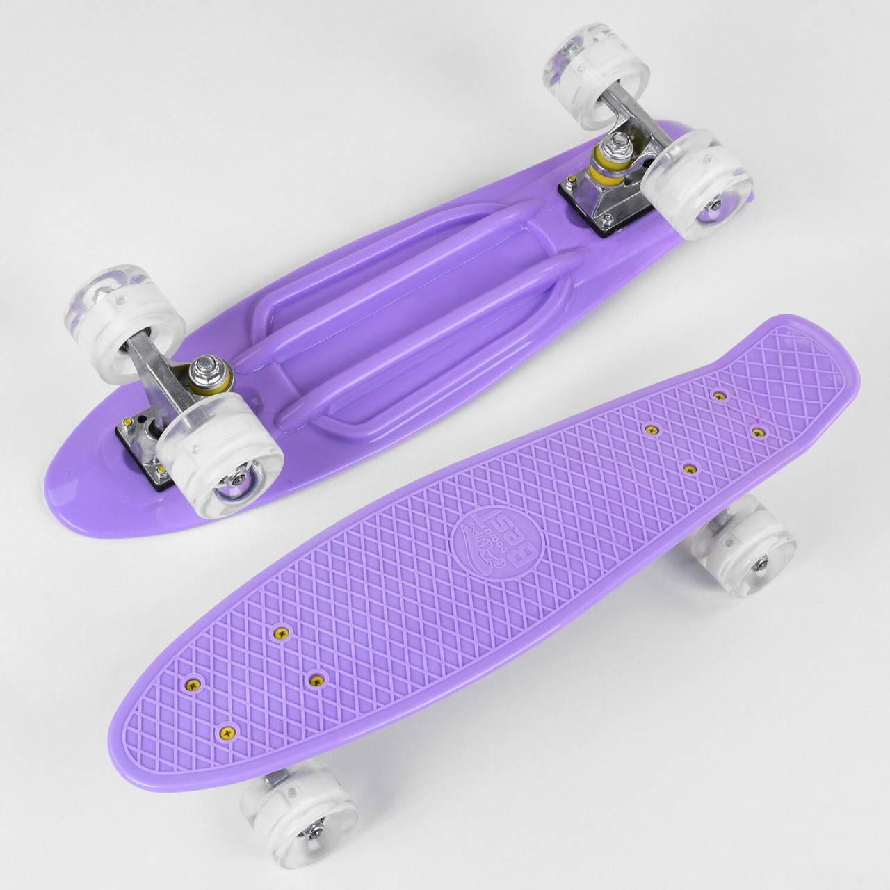 

Скейт Пенни борд 6502 Best Board, доска=55см, колёса PU со светом, диаметр 6см (сиреневый)