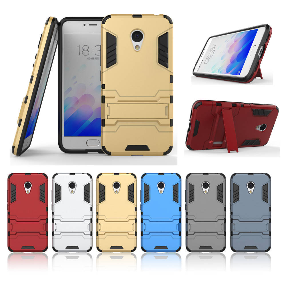 

PC + TPU чехол Metal Armor для Meizu M6 (6 цветов) красный