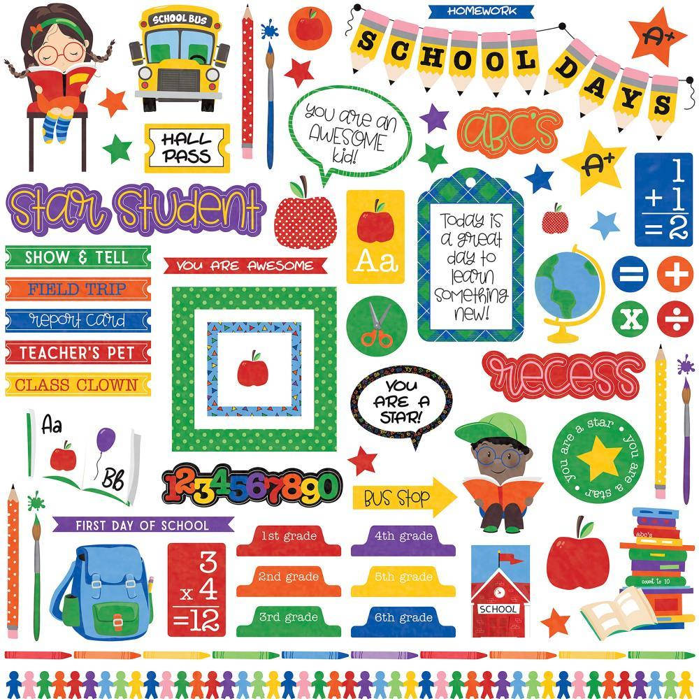 

Наклейки - School Days - Photo Play - 30x30