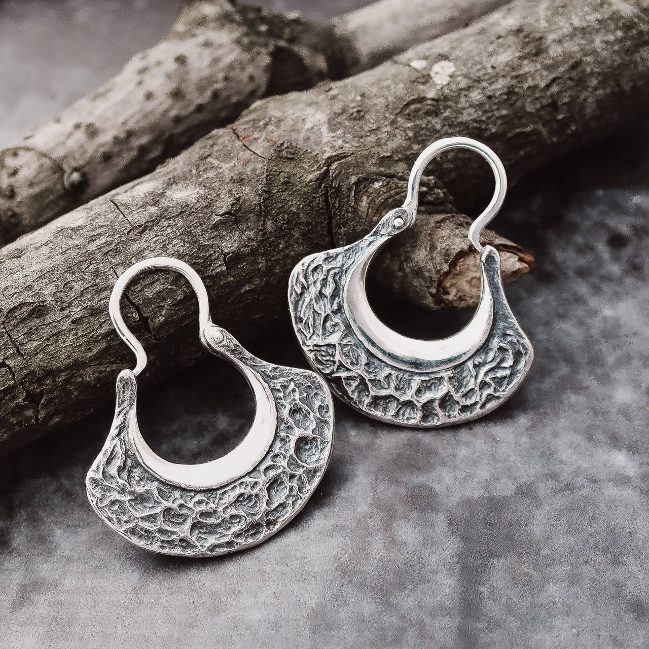 

Серьги этно из серебра