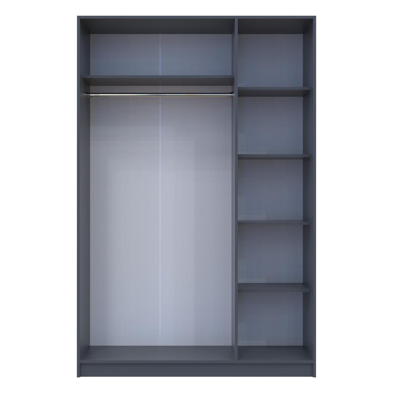 Шафа для одягу Promo Графіт Графіт 3 ДСП 135х48х204 (44900233) 2