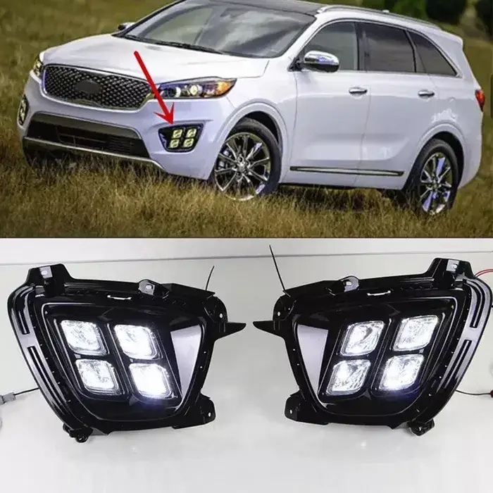 

Дневные огни фара Kia Sorento 2015-2018. ДХО Led Drl Киа Соренто., Белый