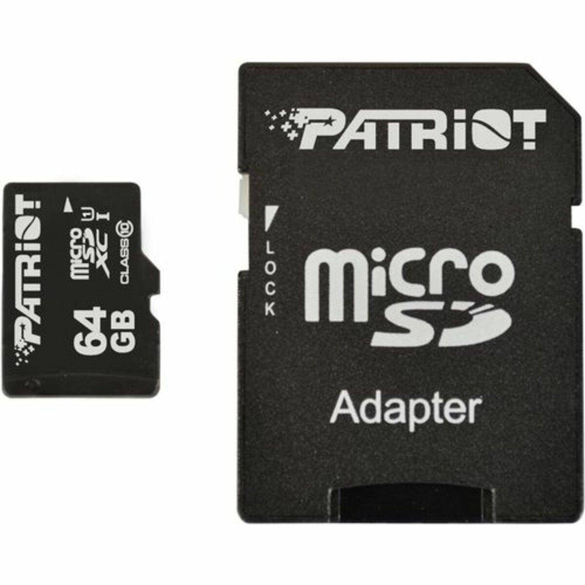 

MicroSDXC (UHS-1) Patriot LX Series 64Gb class 10 (adapter SD)