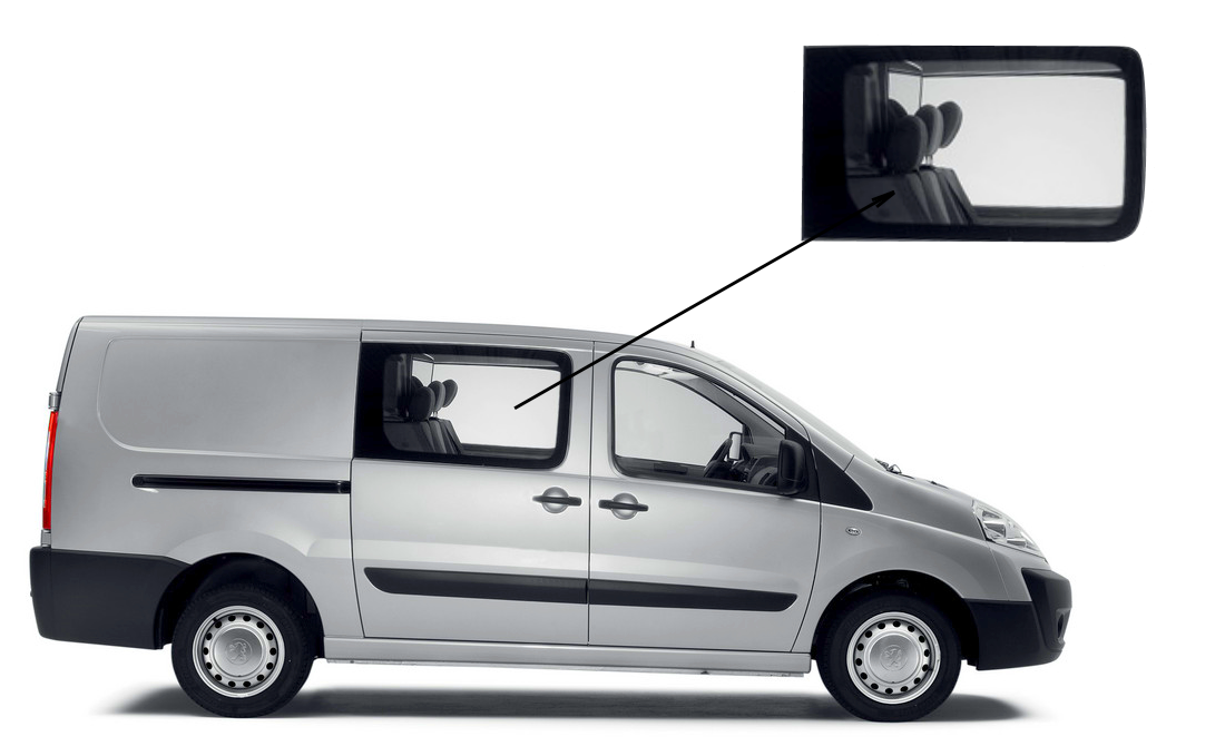 

Боковое стекло Citroen Jumpy 2007-2016 переднее правое