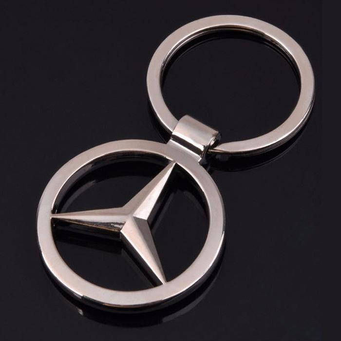 

Брелок значок Mercedes Мерседес, Светло-серый