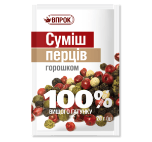 

Смесь перцев горошком (белый, розовый, зеленый, черный) 20 г