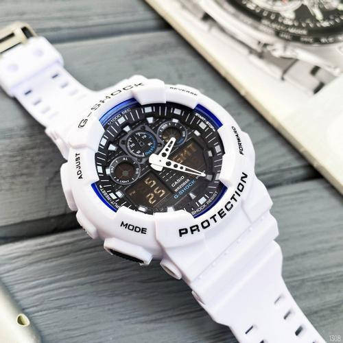 

Casio G-Shock GA-100 White-Blue-Black Часы мужские часы наручные мужские часы брендовые наручные