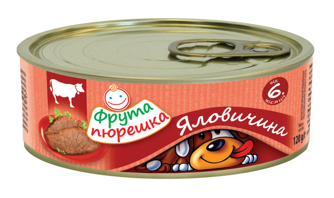 

Пюре мясное говядина Фрута пюрешка, 120 г