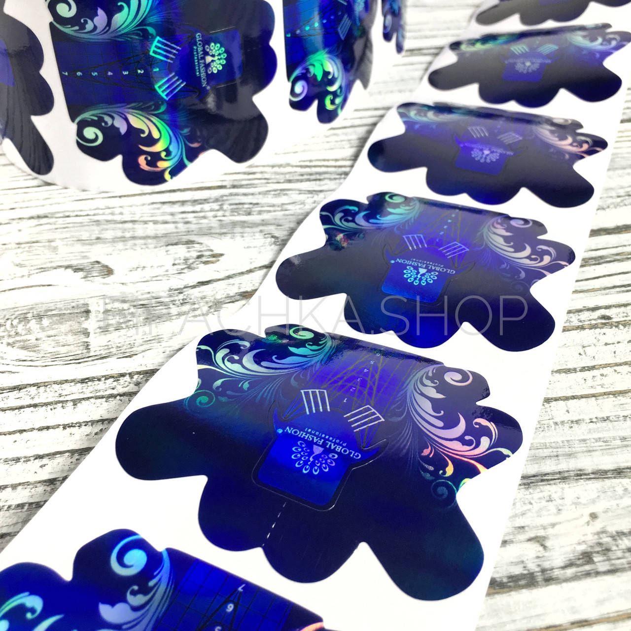 

Формы для наращивания ногтей Глобал (Global Fashion) синие 100 шт, Синий