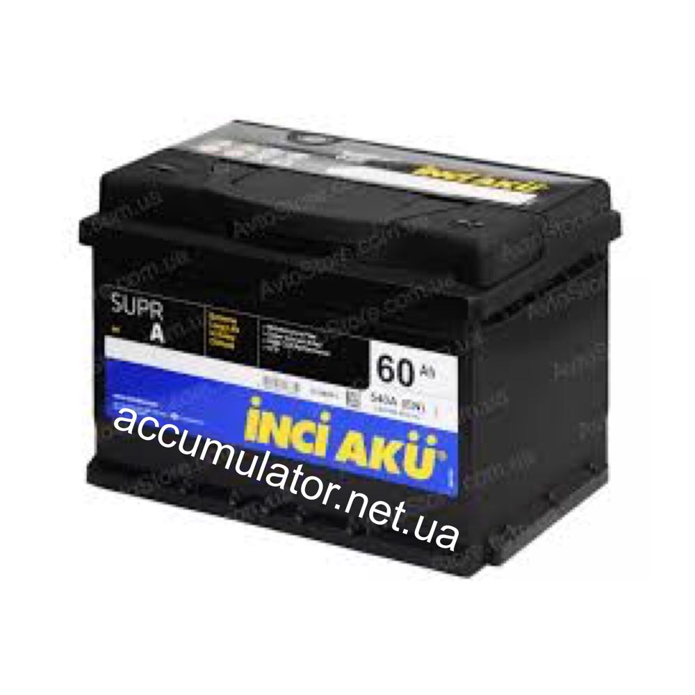 

Аккумулятор Inci Aku 60Ah Supra 540A R+ (ЕВРОПА)