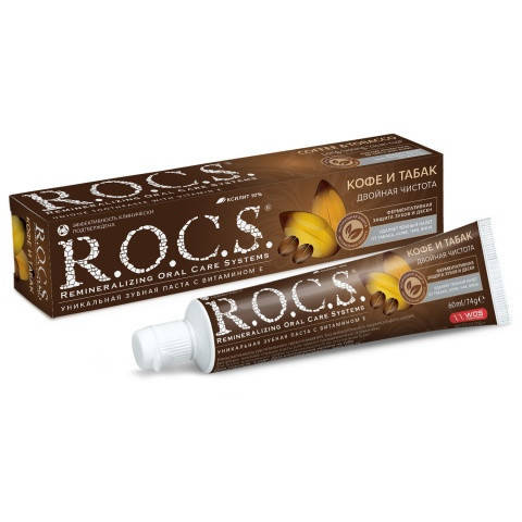 

Зубна паста R.O.C.S кава та тютюн, 74g