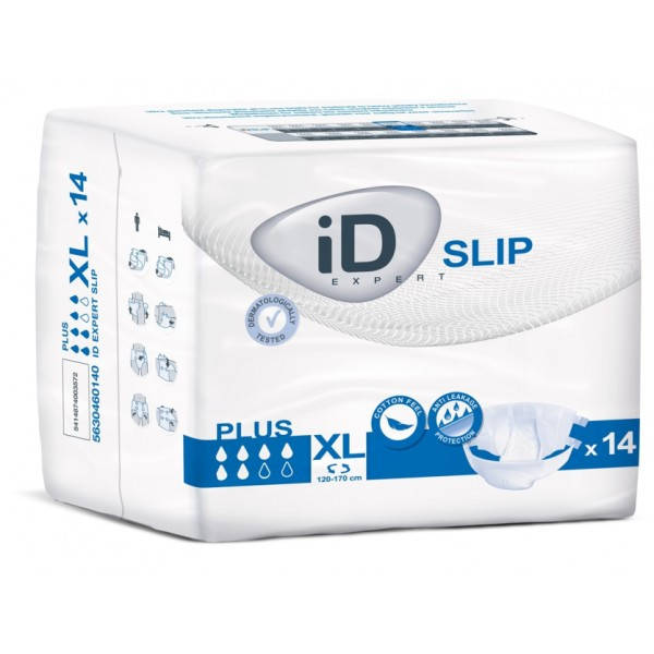 

Подгузник для взрослых (120-170 см) iD Slip Plus Extra Large, 14 шт