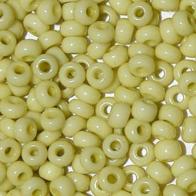 

03152 Чешский бисер Preciosa 10 для вышивания Бисер зеленый горчичный алебастровый прозрачный