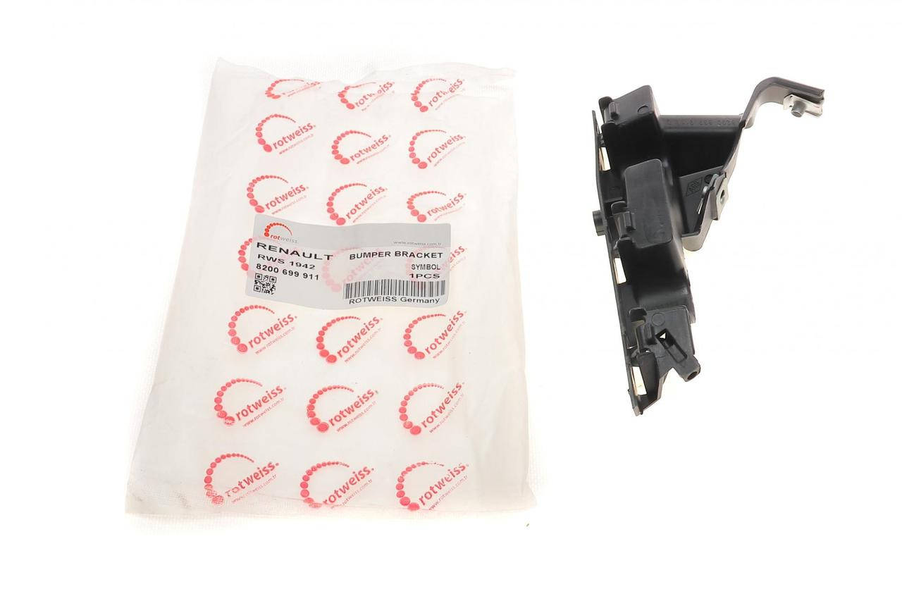 

Кронштейн крепления переднего бампера (правый) (фиксатор) Renault Symbol/Thalia 08- (RWS1942) ROTWEISS