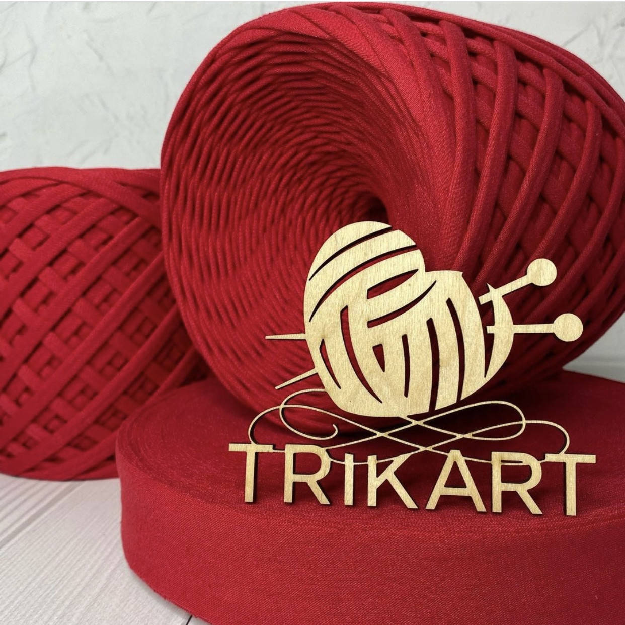 

Пряжа трикотажная TrikArt 7-9 мм бобина Красный