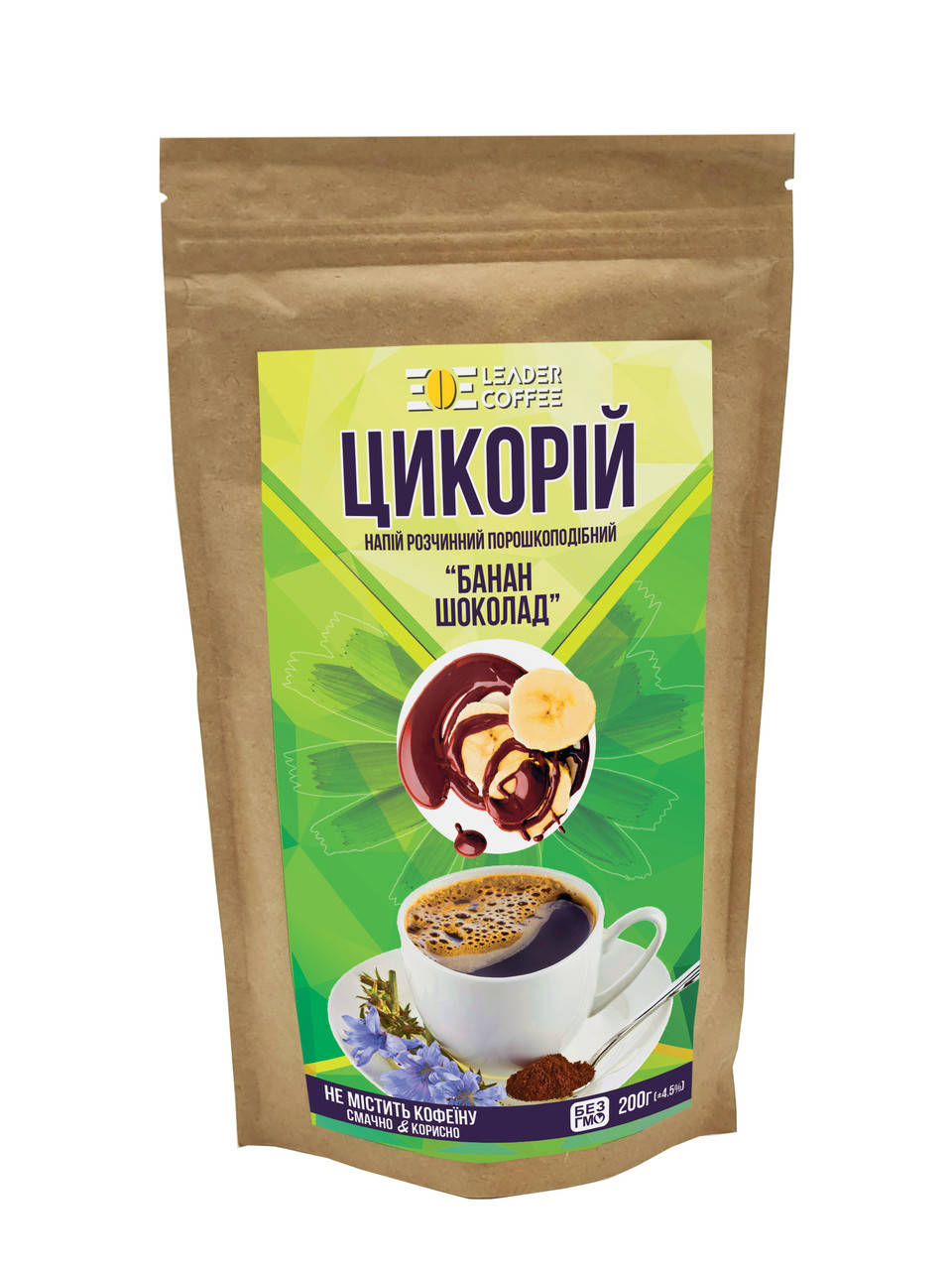 

Цикорий растворимый порошкообразный ТМ"LEADERCOFFEE" Банан-шоколад, 200г