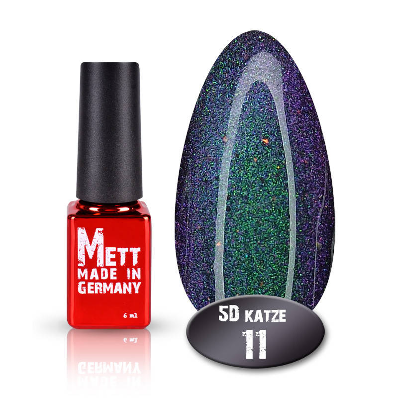 

Гель-лак Mett кошачий глаз Katze 5D, №11 бирюзово-синий 7 мл