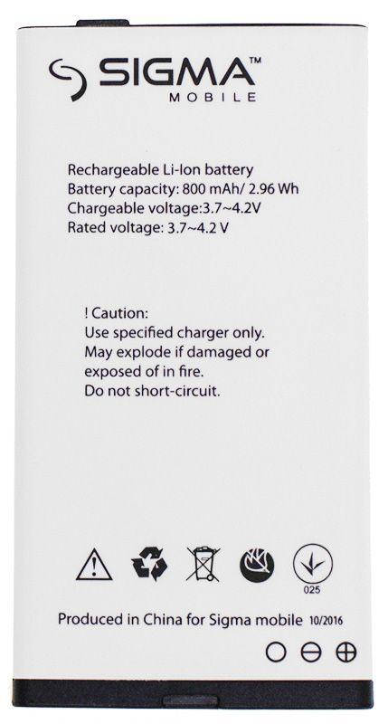 

Аккумулятор Sigma mobile Comfort 50 Slim (800 mAh) 12 мес. гарантии