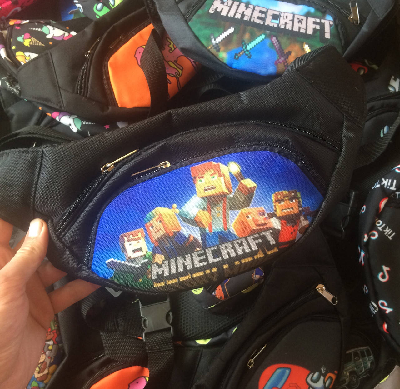 

Сумка через плечо поясная бананка детская для minecraft майнкрафт