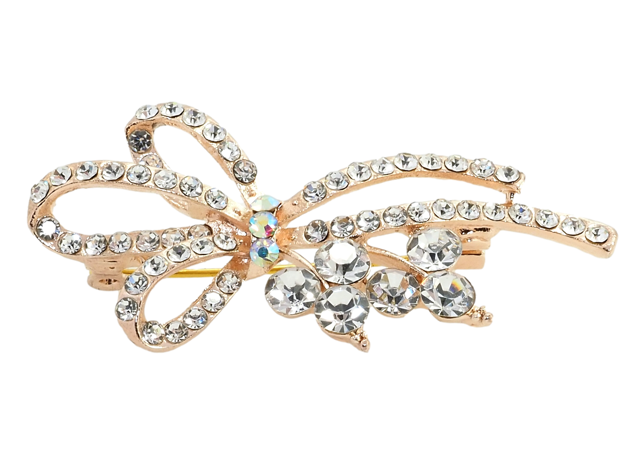 

Брошь "Бант со стразами"